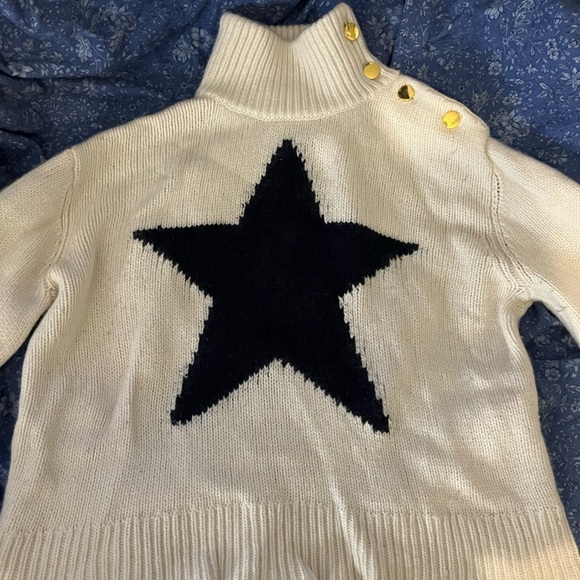 Kate Spade White Star Turtleneck Sweater - Picture 8 of 15